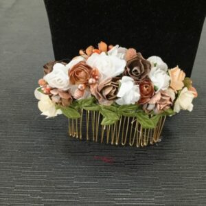 Peineta Flor Beige