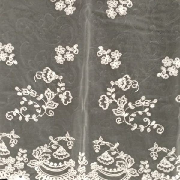 Mantilla Media Luna Blanco Roto - Imagen 2